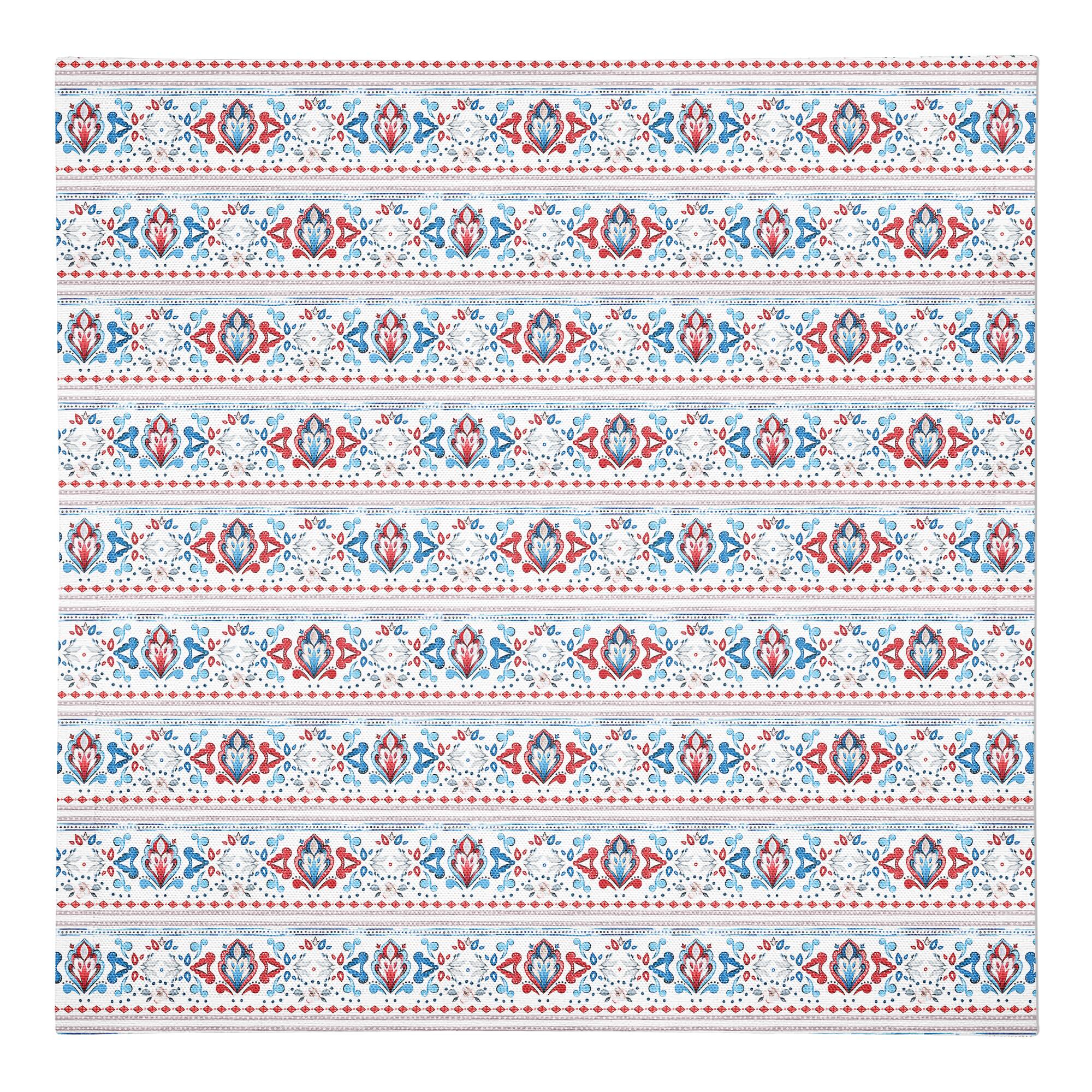 Patriotic Watercolor Paisley Pattern Cotton Twill Napkin